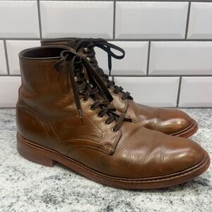 Allen Edmonds Mens 11 Higgins Mill Boots Brown Weatherproof Leather 3729 Dainite